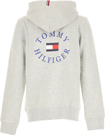 Кардиган с капюшоном TOMMY HILFIGER Серый меланж/На спине принт: буквы ТН Мальчик