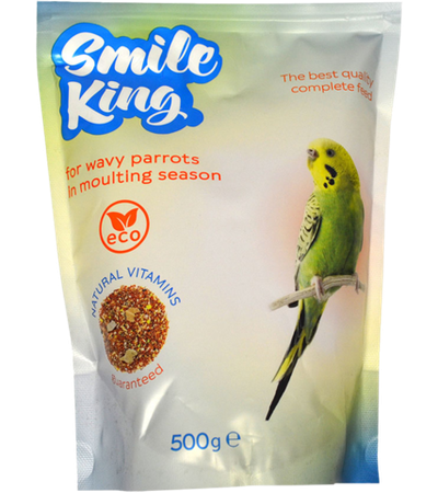 Smile King Волнистые попугаи в период линьки 500гр.
