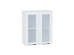 Шкаф верхний с 2-мя остекленными дверцами Флэт Плюс