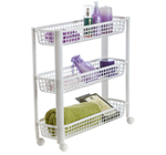 Полка узкая на колёсах (3 секции)