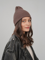 Шапка вязаная-резинка весенняя/осенняя КЭП(Какао) НОВИНКА