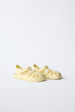 ZARA BAREFOOT САНДАЛИИ, ЖЕЛТЫЙ