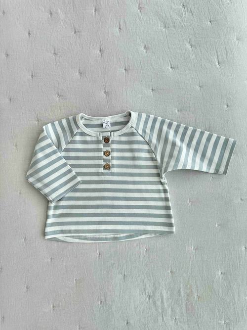 Лонгслив с пуговицами, Голубой