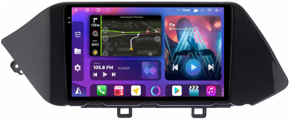 Магнитола для Hyundai Sonata 2020+ - FarCar BM1212M-2K монитор 10.36" 2K QLED на Android 14, TS10, 4+32Гб, CarPlay, 4G SIM-слот