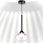 801203 Люстра VETRO 1х6W(led) G9 ЧЕРНЫЙ/ПРОЗРАЧНЫЙ