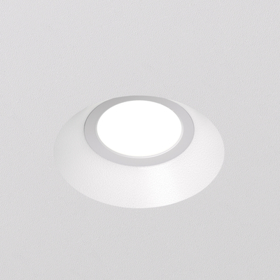 DK2081-WH Встраиваемый точечный светильник для натяжных ПВХ потолков INVIZ, IP 20, до 9 Вт, GU10, LED, белый, ABS-пластик