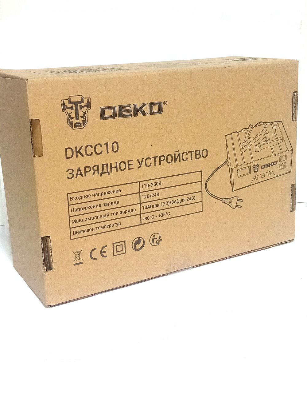 Авто зарядное уст-во для аккумуляторов Deko DKCC10
