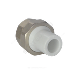 Муфта трубная PP-R комбинированная разъемная белая Дн 25х3/4" Ру25 наруж пайка/ВР VALFEX 10157020