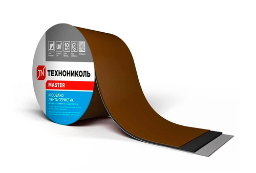 NICOBAND Самоклеящаяся герметизирующая лента, цвет коричневый, длина 3м., ширина 7,5см.