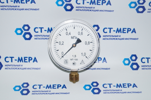 Манометр МТ-100 резьба М20х1,5 1,0 МПа 100мм