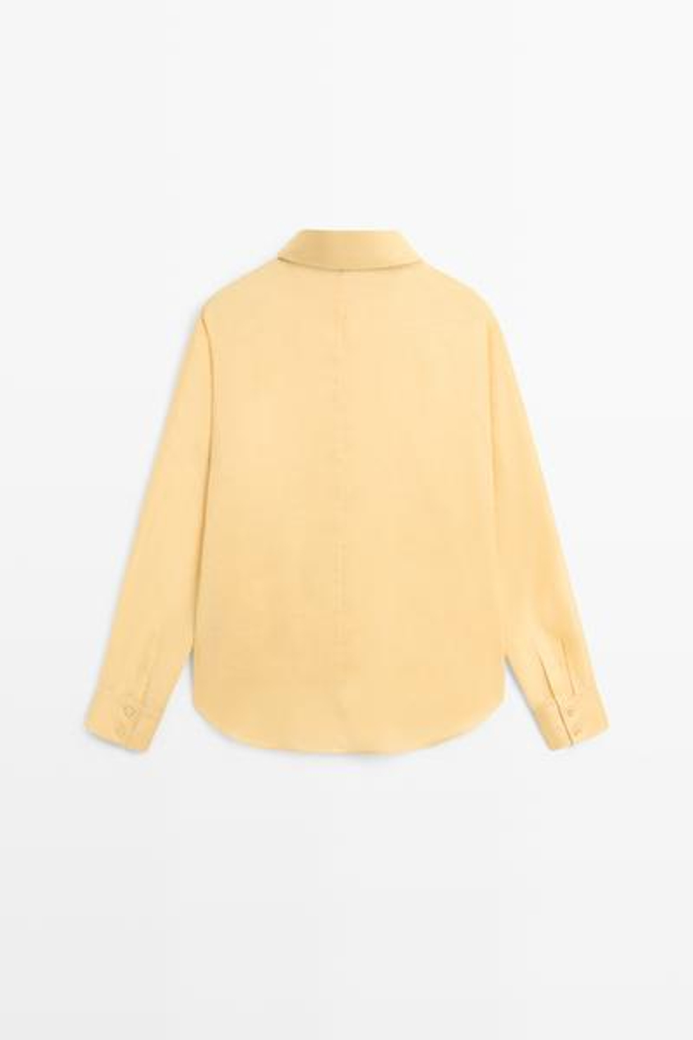 Massimo Dutti Рубашка из 100% рами с драпировкой, желтый