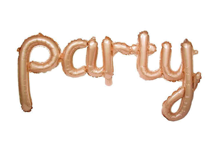 Надпись PARTY роза голд. В59