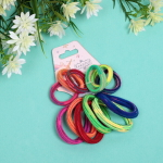 Резинки для волос детские 12шт «Your Paradise», яркие колечки, микс 6 цветов, d-4,5 и 3,5см (подвес Единорожек)