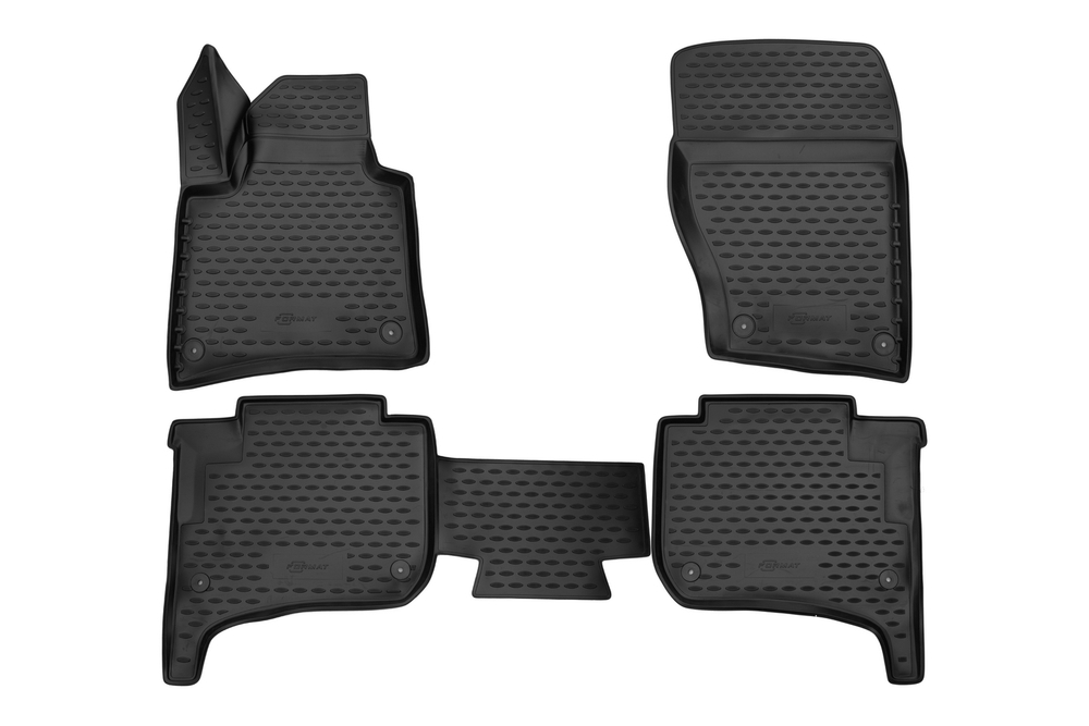 Коврики 3D в салон VW Touareg II 2010-2015, 2015-03/2018, 2-х зонный климат-контроль, 4 шт. (Повышенная устойчивость, повышенная износостойкость) FORMAT.FORMAT.3D.51.31.210K