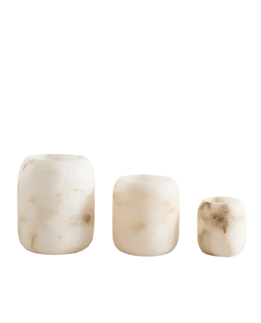 Zara Home Подсвечник из алебастра, цвет белый, 11 см