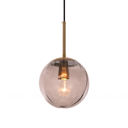 Подвесной светильник Cloyd BRINN-A P1 / Ø20 см - латунь - дымчатый (арт.11424)