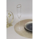 Бокал для шампанского 180мл «Opera» с золотой каймой