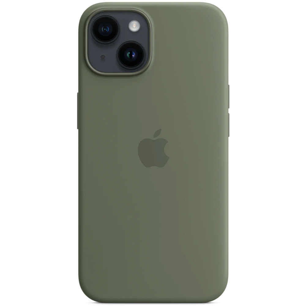Силиконовый чехол с поддержкой MagSafe Apple Silicone Case для iPhone 14, Olive (Оливковый)