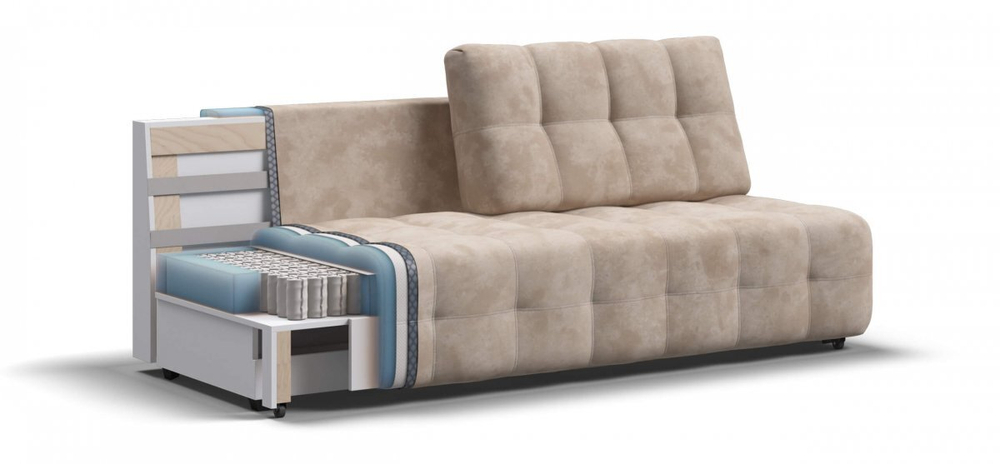 Диван Босс Мини Велюр АЛЬКАНТАРА пепел