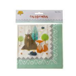 Салфетки, Лесные Друзья, 33 см, 12 шт.