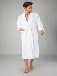Мужской махровый халат 8600 белый Турция