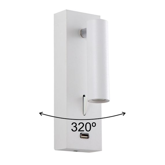 Настенный светильник Crystal Lux CLT 210W USB WH