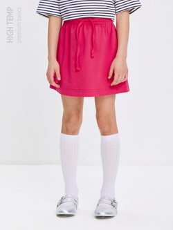 Мини юбка из футера с карманами