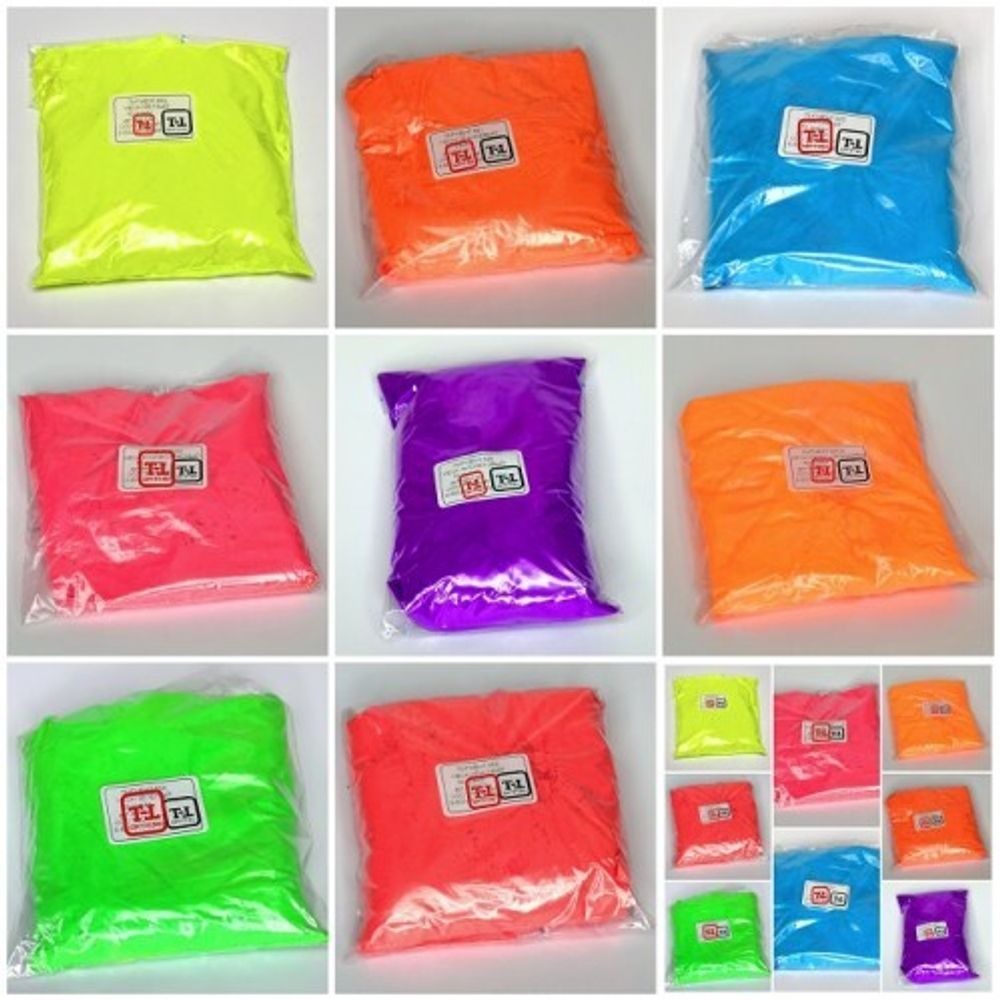 NEON 8 - НАБОР НЕОНОВЫХ ФЛУО. ПИГМЕНТОВ (8 штук по 10/20/25/50/100/500 грамм)