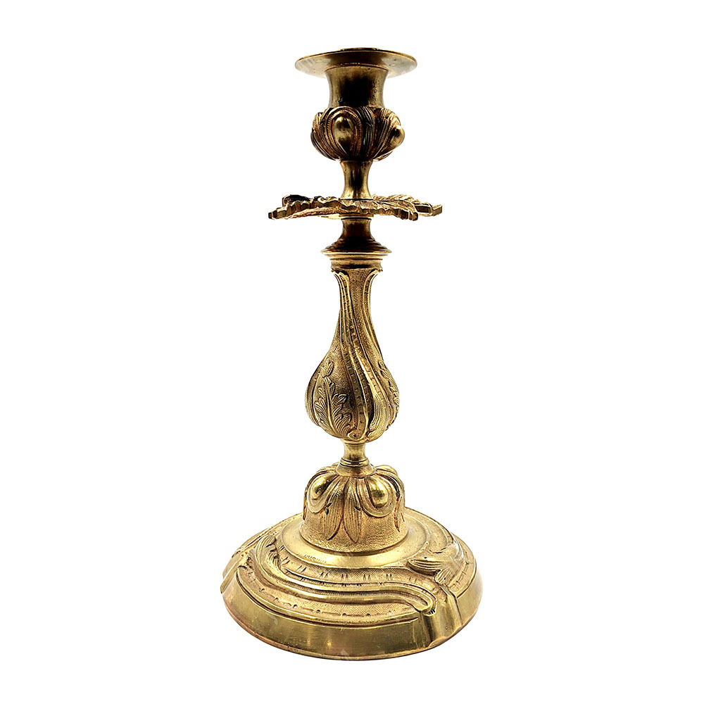 Подсвечник бронзовый настольный. Мастерская И. Кузина. Нач. XX в.