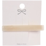 Зажим для волос «ЛАВИТА», классика, цвет белый, 6.3*0,7см (белый блистер)