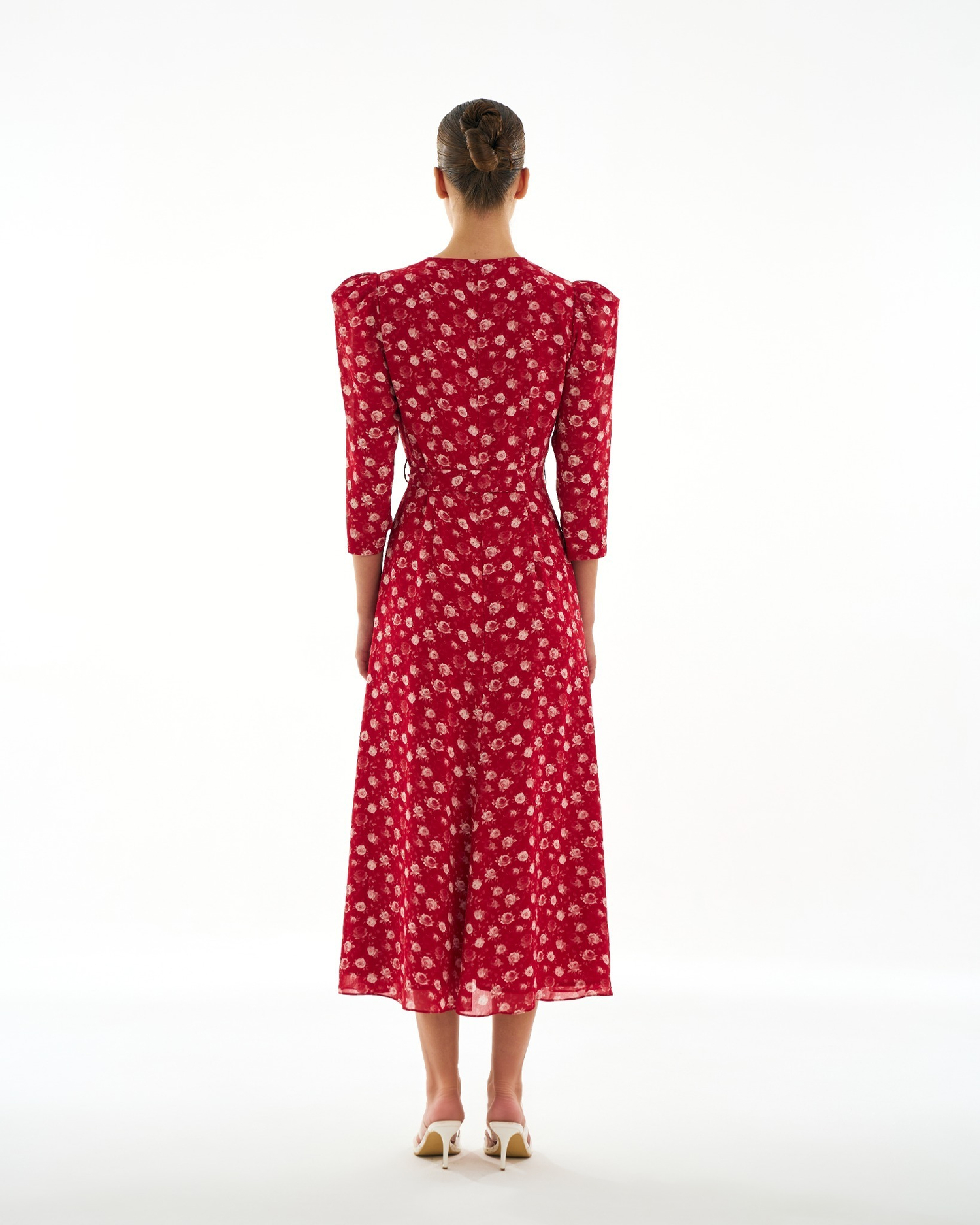 Платье Carmina (Кармина) красное розочки