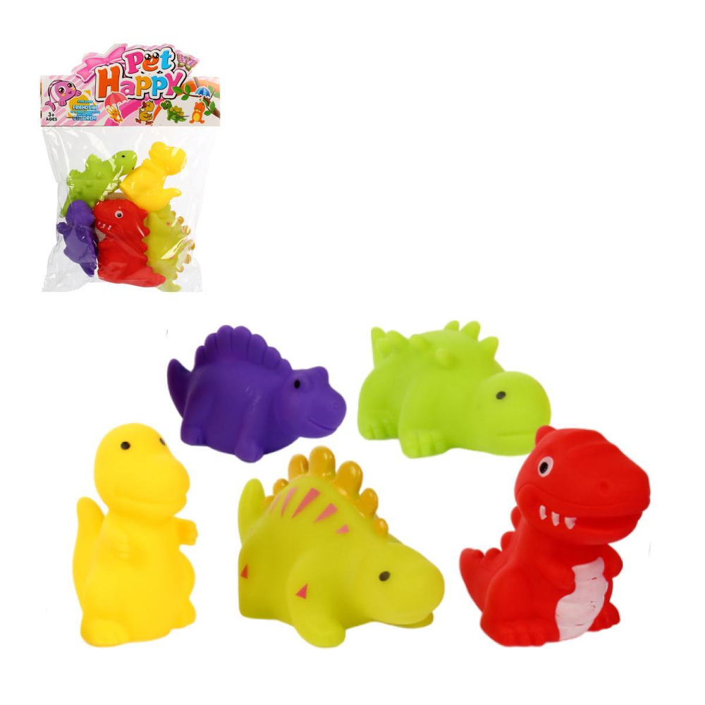 Набор игрушек для купания "Динозавры" 5шт, пакет AY8010