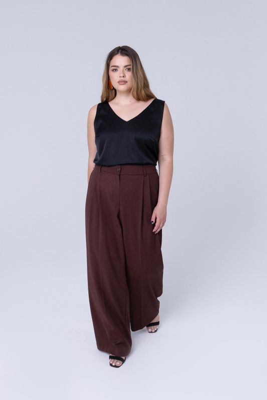 Брюки со стрелками, шоколад