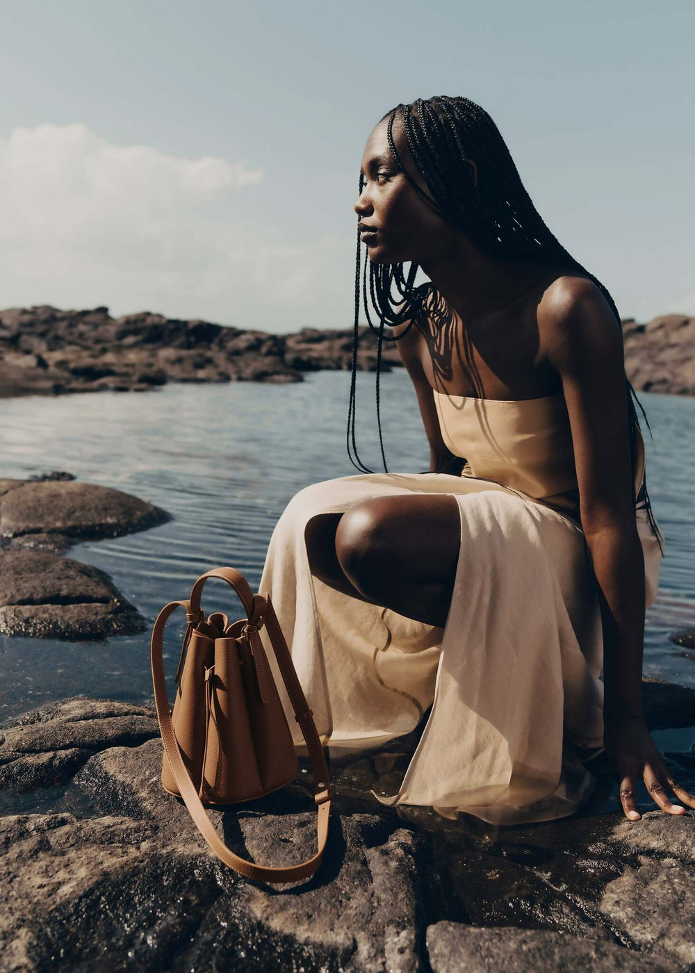 Сумка Polene Numéro Huit Mini EDITION TEXTURED CAMEL