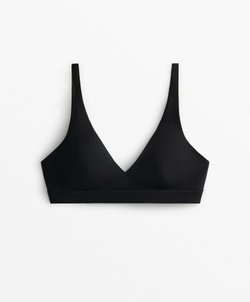 OYSHO Топ бикини халтер с моделирующим эффектом, черный