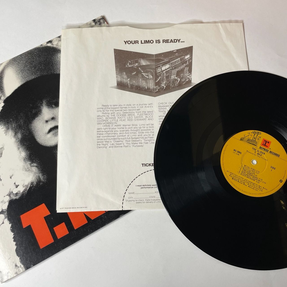 Винтажная виниловая пластинка LP T. Rex The Slider (USA 1972) Baby Boomerang