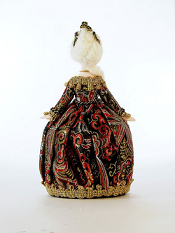 Кукла-шкатулка фарфоровая коллекционная Дама в костюме 18 века