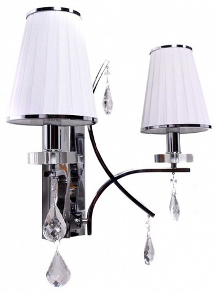 Бра LUMINA DECO Glamour LDW 66247-2 WT+CHR