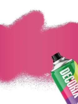 Краска аэрозольная малиновая флуоресцентная матовая DECORIX - эмаль акриловая в баллончике для любых поверхностей 520 мл