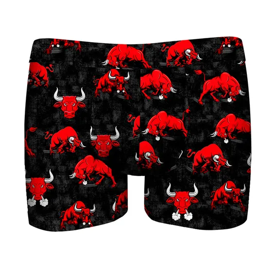 Мужские трусы боксеры черные с принтом JOHN FRANK JFBDH701-BULLS
