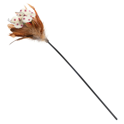75081 Дразнилка с перьями на стеке 55см, серия FEATHER TEASER, Gigwi