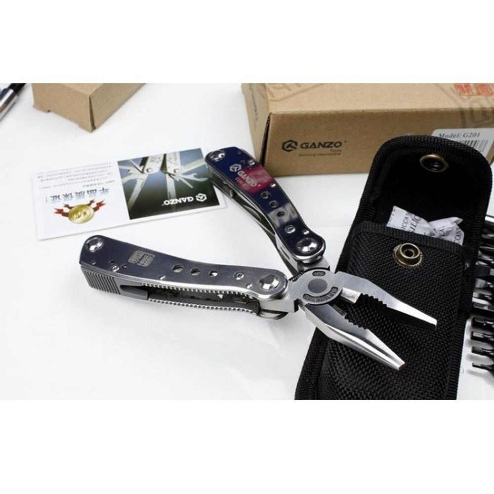 Мультитул Ganzo G201H, 105 мм, 22 функций, нейлоновый чехол