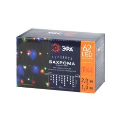 ENOB-2M ЭРА Гирлянда LED Бахрома 2м*1м мультиколор, 24V, IP44