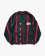 Кардиган БИЧ зелено-бордовый