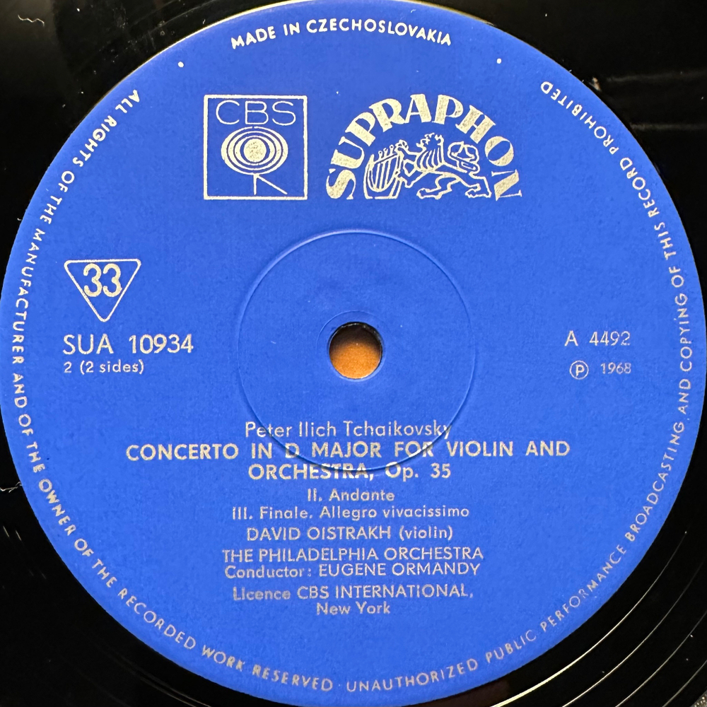 Чайковский, Давид Ойстрах - Концерт ре мажор (Чехословакия 1968г.)