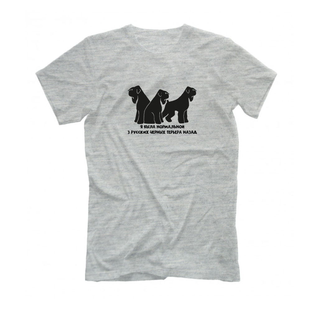 Футболка "3 Черных терьера назад"