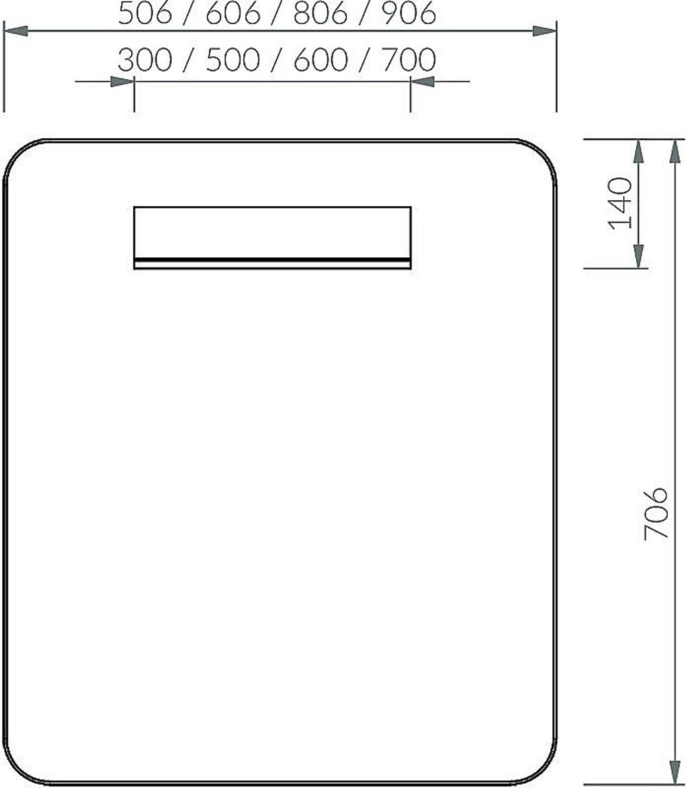 Зеркало LED Ravak STRIP I X000001565 50x70 белое