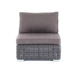 "Лунго" модуль диванный прямой с подушками, цвет графит