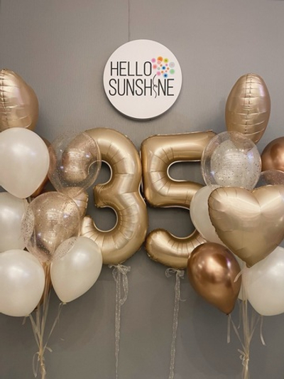 Набор шаров бежевый