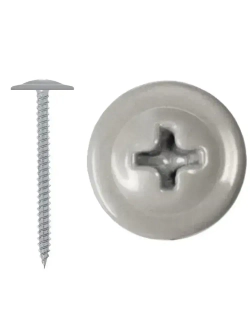 Саморезы прессшайба 4,2х51 мм острый Серый RAL-7004 (50 шт) ЁЖкрепЁЖ.